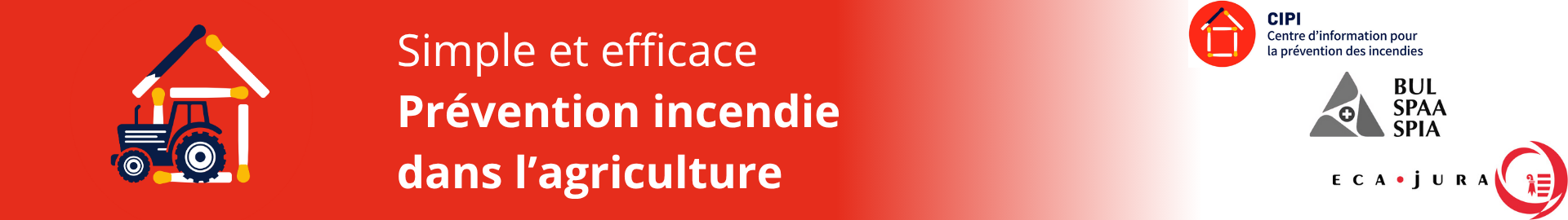 Bannère rouge du CIPI pour la campagne du CIPI sur l'agriculture