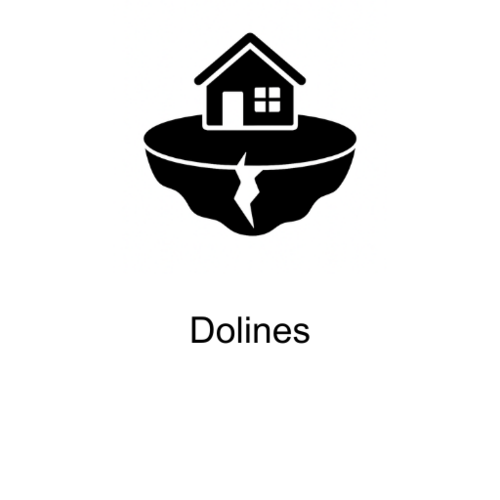 Icône dolines avec texte
