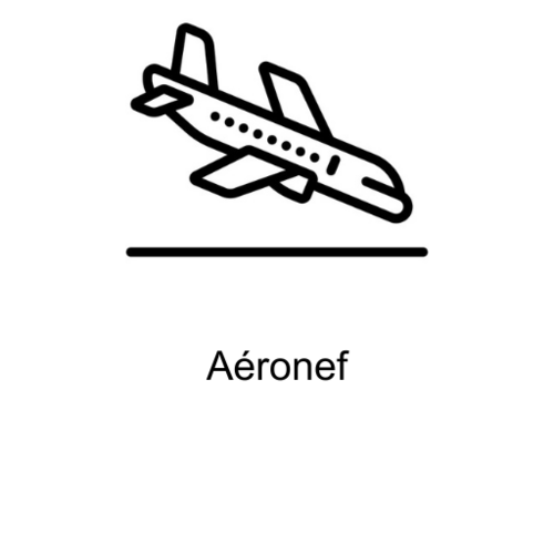 Icône Aéronef avec texte