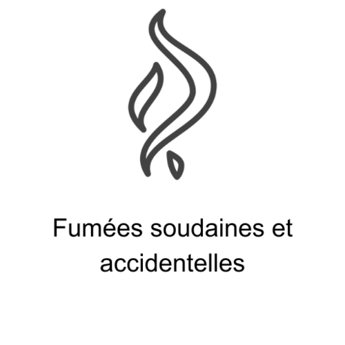Icône fumées avec texte